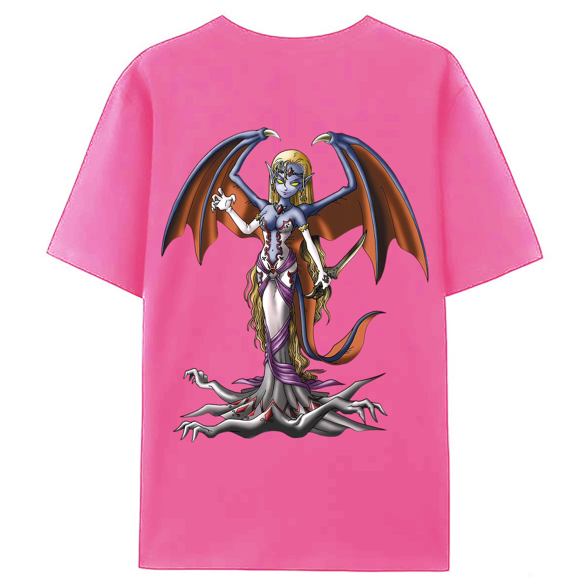 （画像用） ドラゴンクエスト Doragon Kuesuto Dragon Quest レディース半袖Tシャツ(バックプリント)